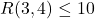 R(3,4)\leq 10