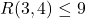 R(3,4)\leq 9