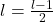 l=\frac{l-1}{2}