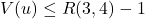 V(u)\leq R(3,4)-1