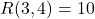 R(3,4)=10